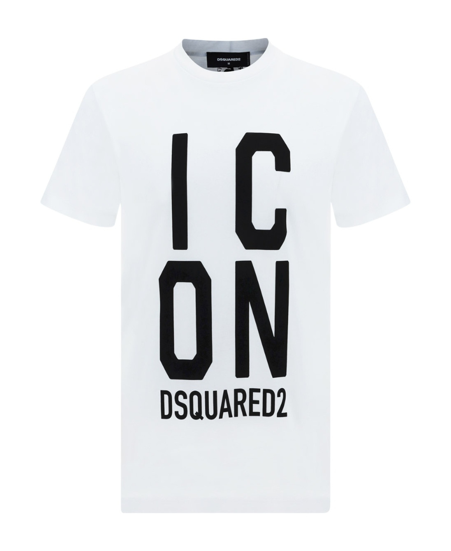 Dsquared2 Dsq2 Icon Logo Cool Fit Ss Tshirt Wht In White