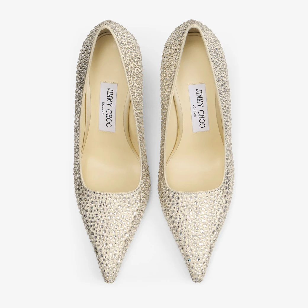 Jimmy Choo 95mm Ixia Leather Pumps In Yellow
