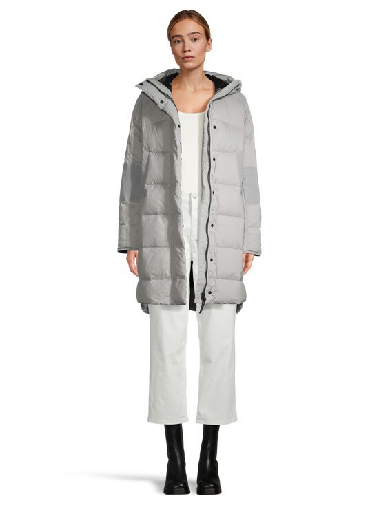 Shop Canada Goose Alliston Hooded Down Jacket In Gray
