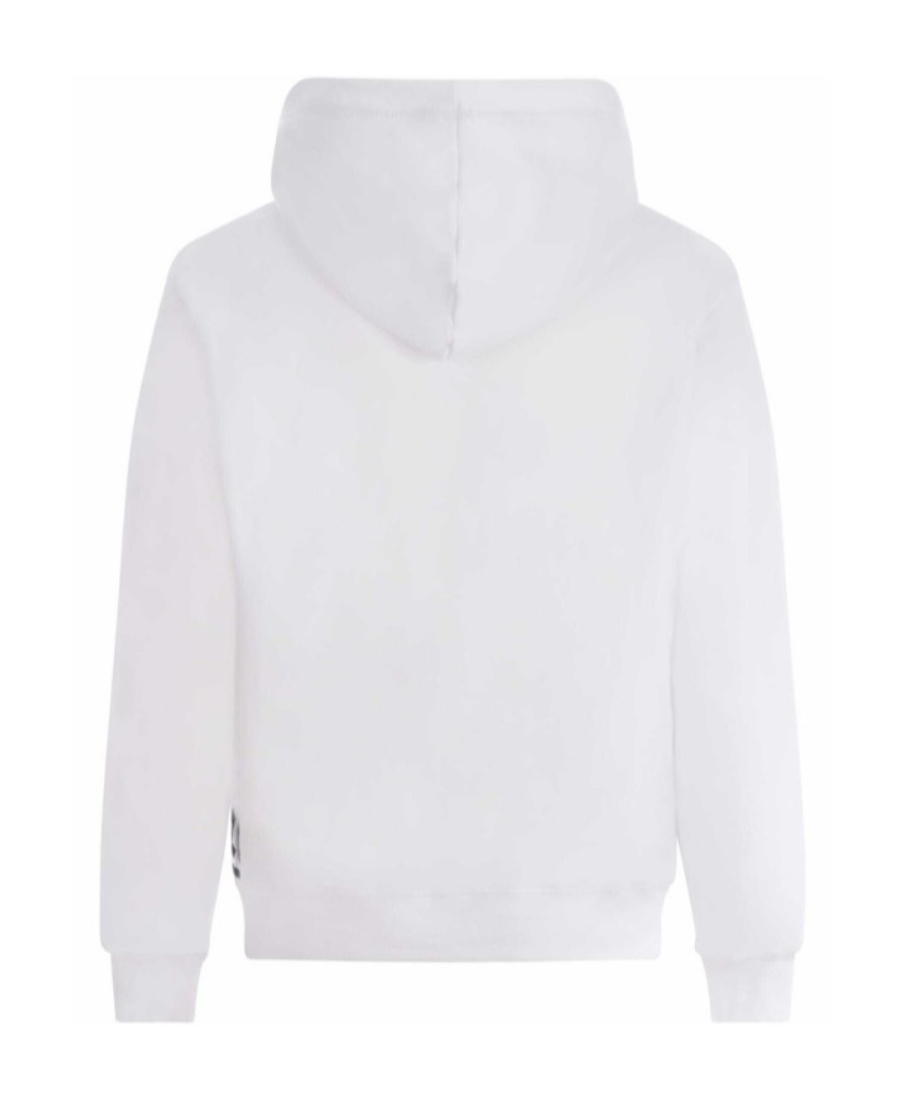 Dsquared2 Logo-printed Drawstring Hoodie In White
