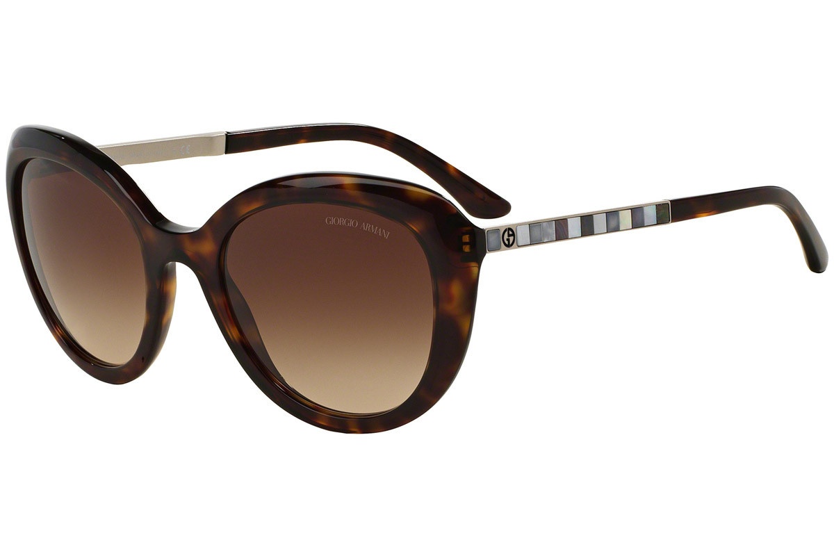 Giorgio Armani Logo Sunglasses In Brown