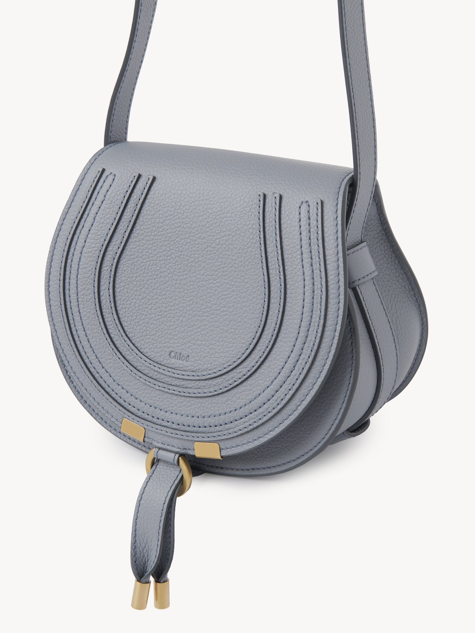 CHLOÉ SMALL MARCIE LEATHER SADDLE BAG 