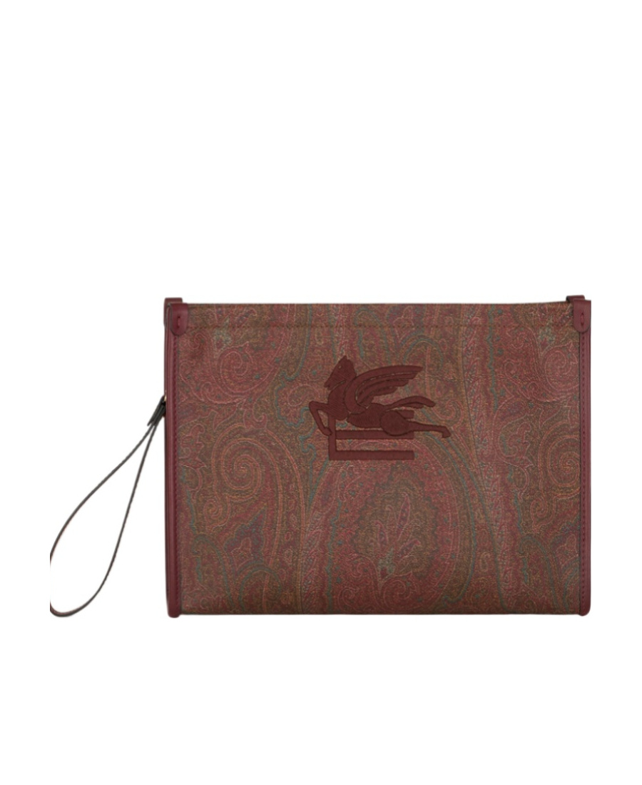 Etro Large Paisley Pouch In Red