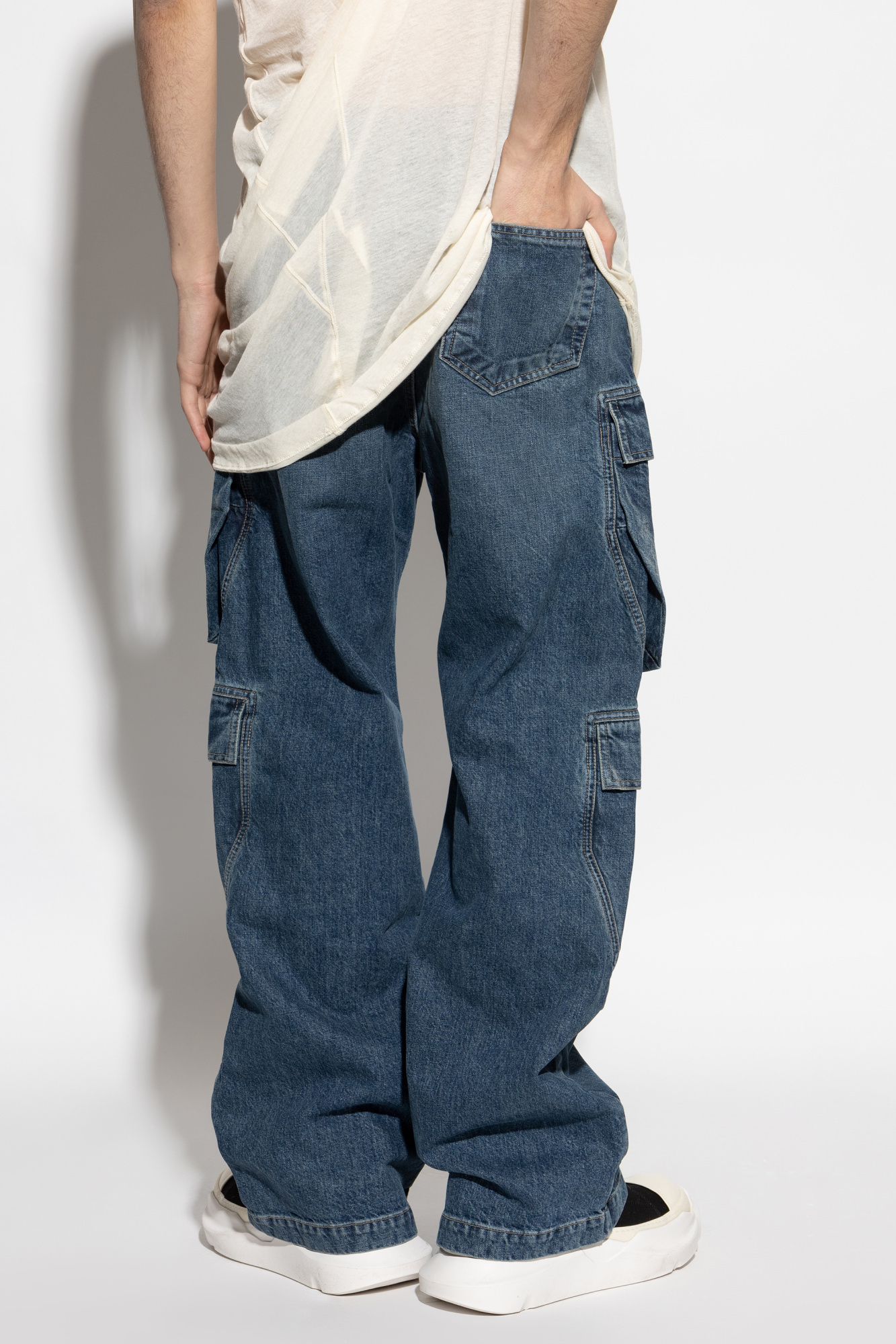 Rick Owens Drkshdw Belt-loop Jeans In Blue