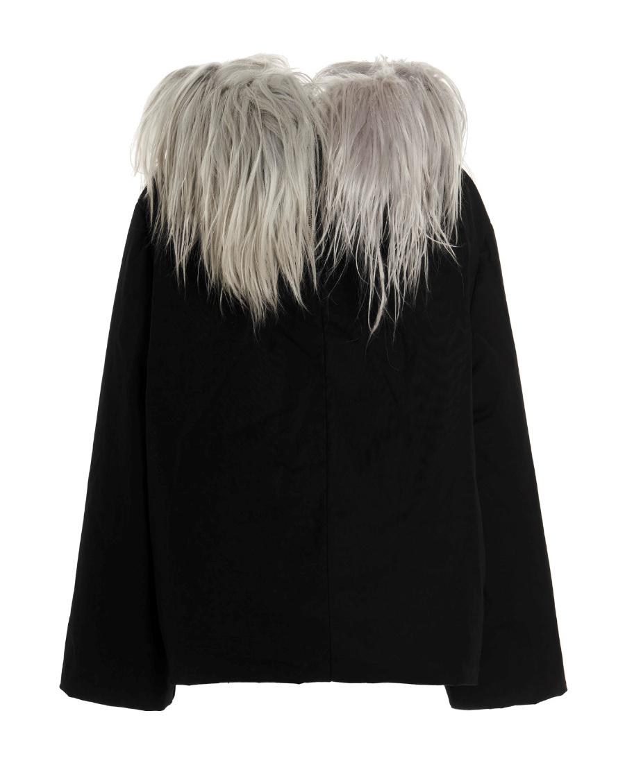 Rick Owens Hooded Down Jacket In Black