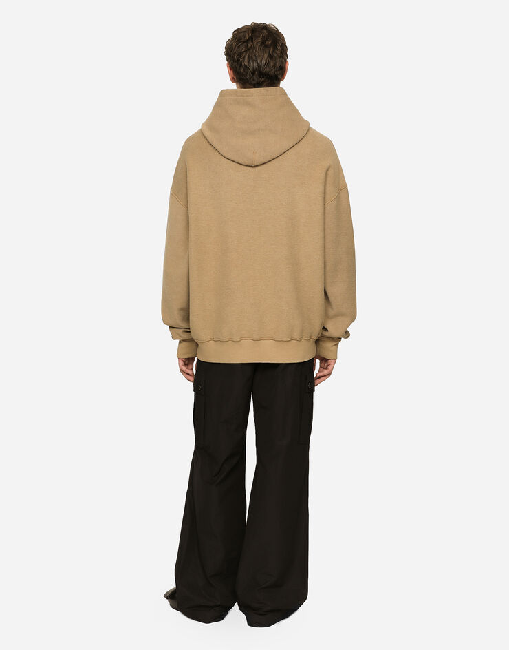 Dolce & Gabbana Men's Logo Print Hoodie In Nude