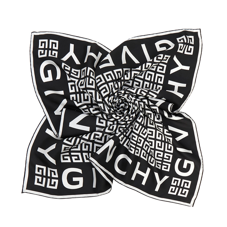 Givenchy 4g Pattern Silk Scarf In Black
