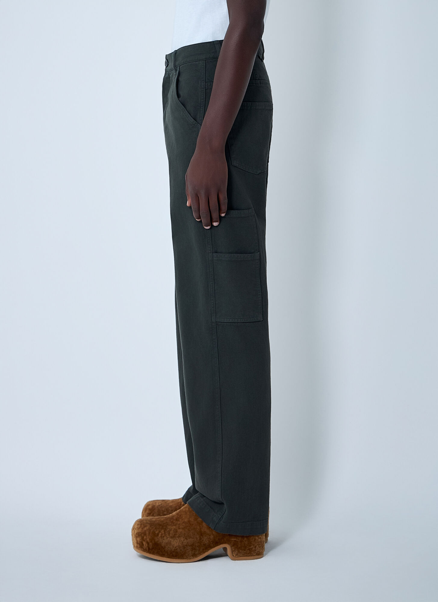 Dries Van Noten Men Drawstring Cotton Pants In Black