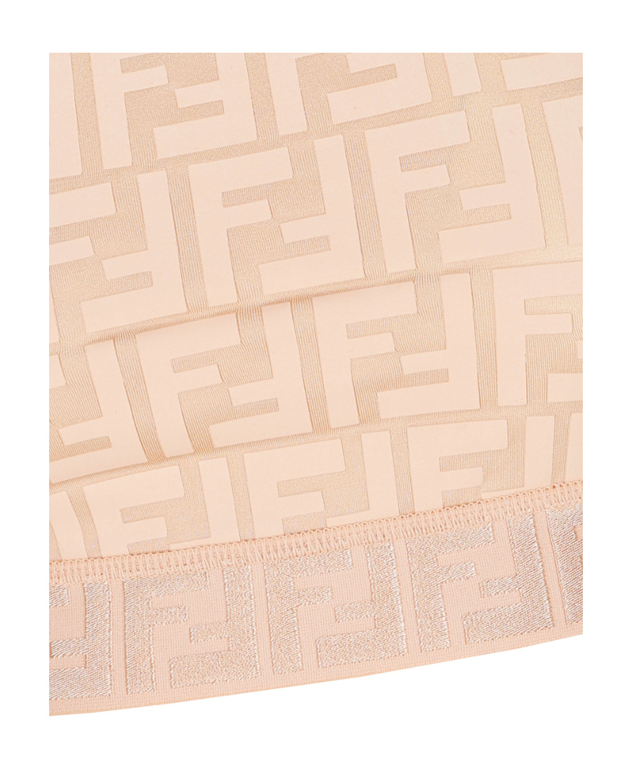 Fendi Monogram-pattern Cropped Top In Pink