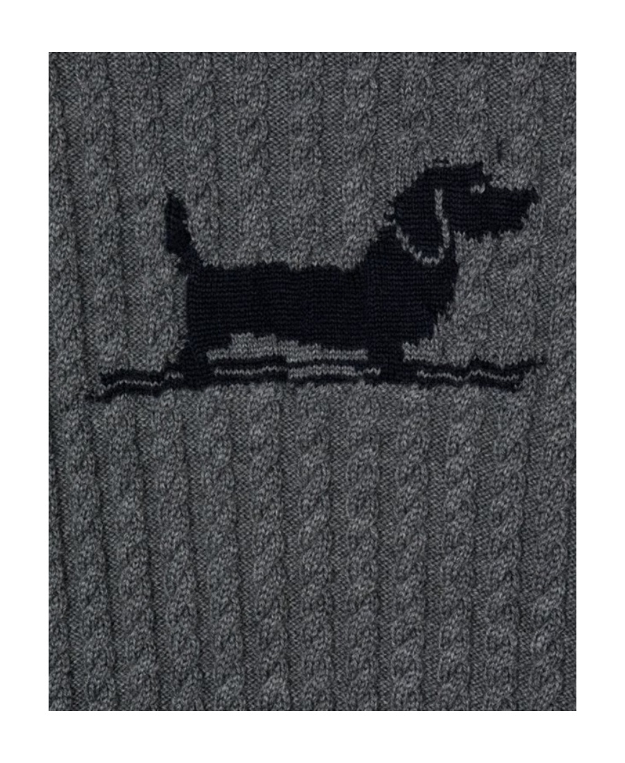 Thom Browne Round-neck Long-sleeved Twisted Sweater In Black