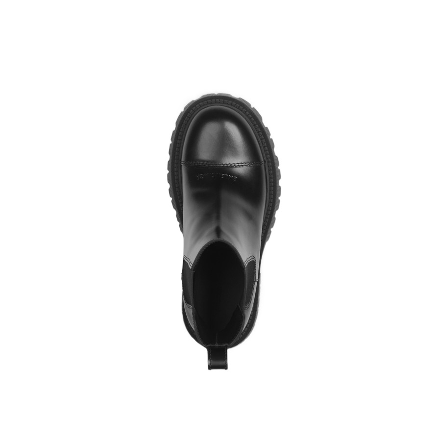 Shop Balenciaga Tractor Chelsea Boots In Black