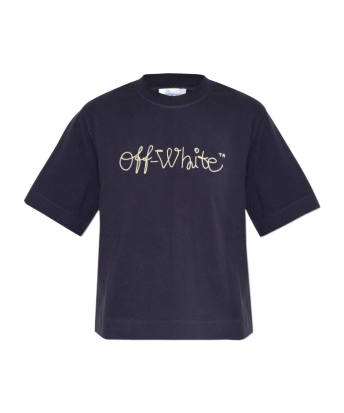 Off-white Short-sleeved T-shirt In Blue