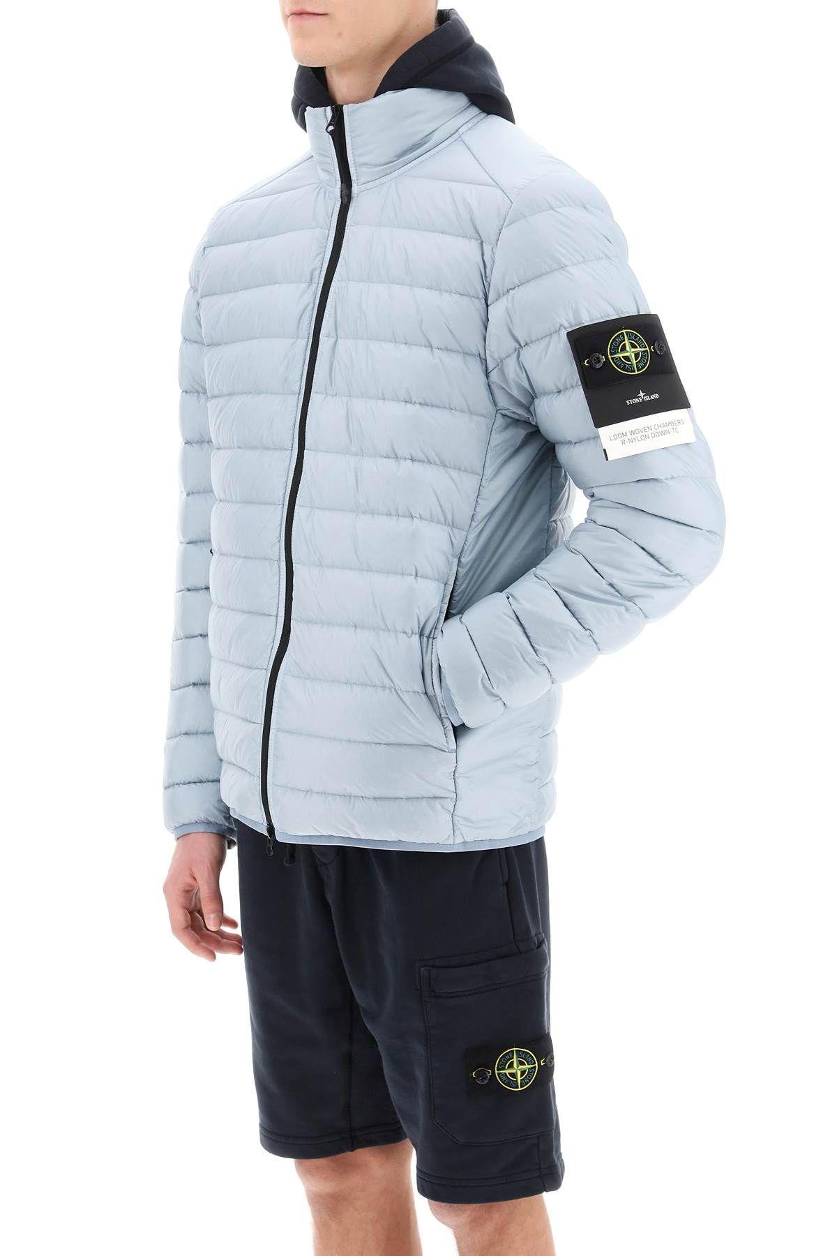 Stone Island Lightweight Jacket In R-nylon Down-tc In Blue