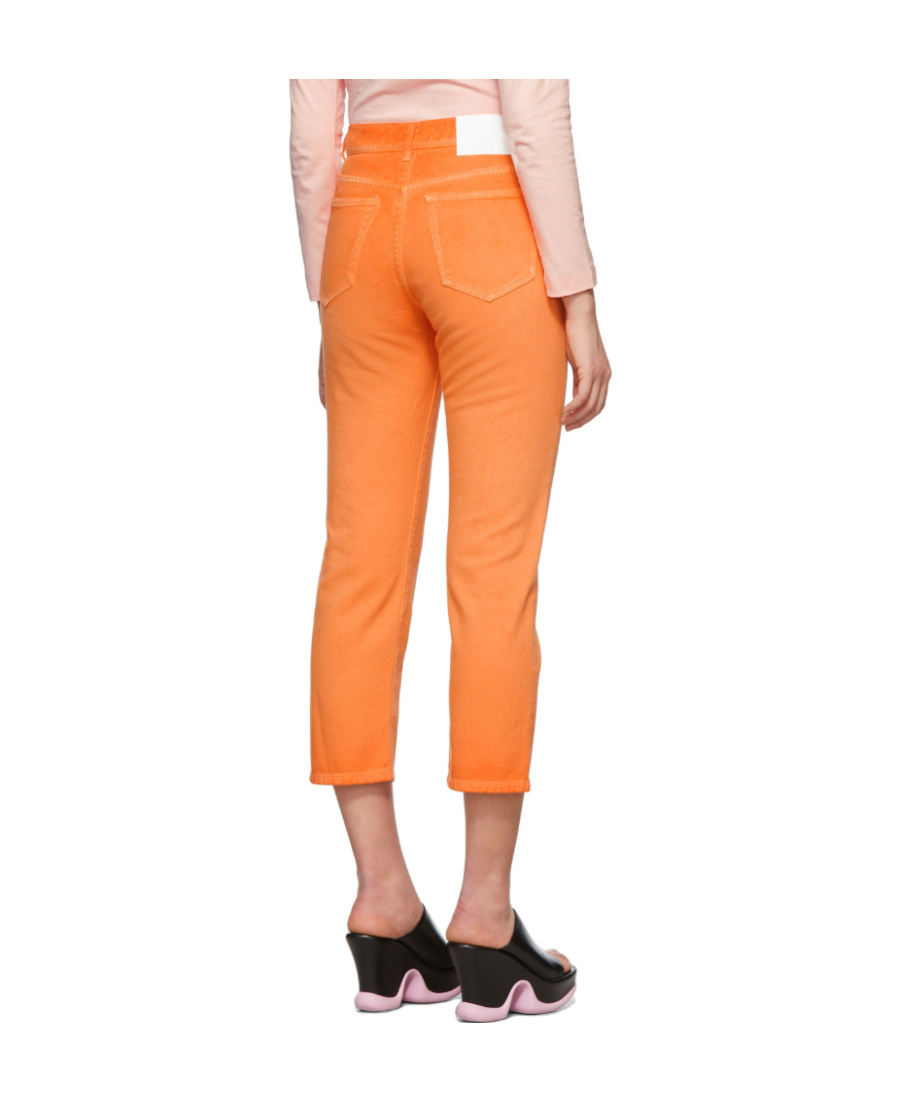 Msgm Orange Faded Jeans In Orange