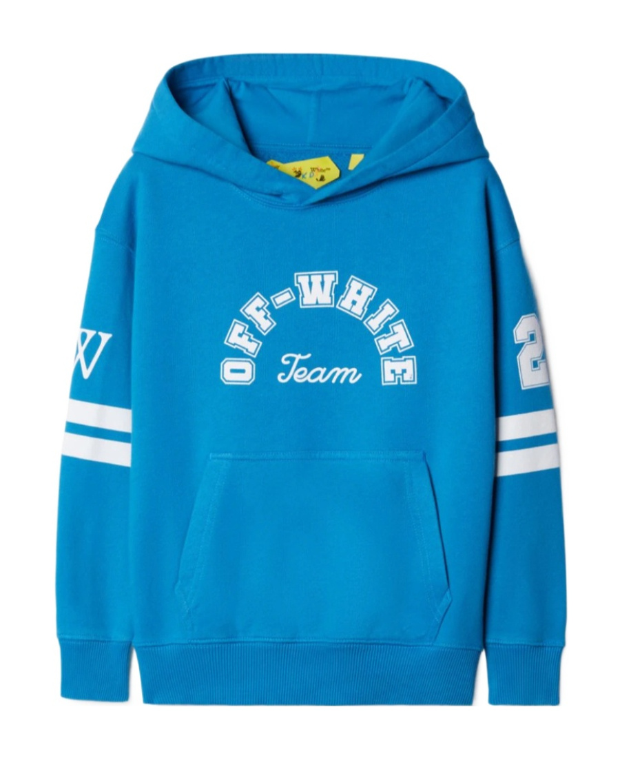 Shop Off-white Team 23 Cotton Hoodie In Blue