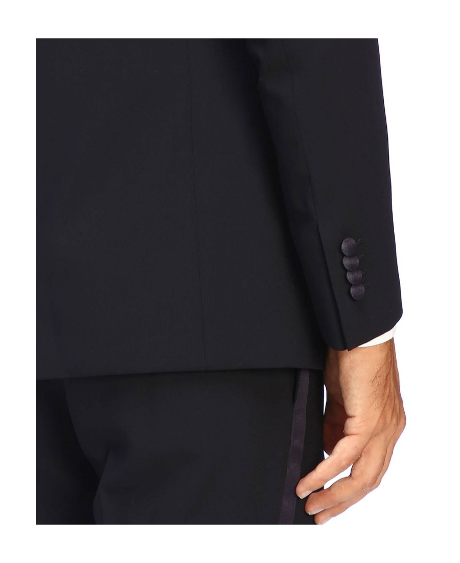 Giorgio Armani Two-piece Virgin Wool Suit In Black