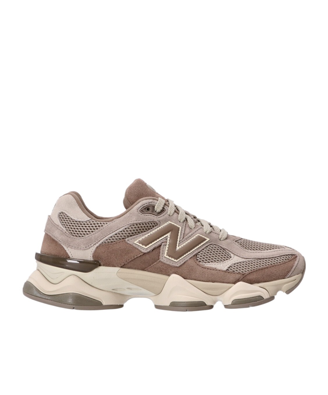 New Balance Mens Mushroom Seasalt 9060 Suede And Mesh Low-top Trainers In Nude