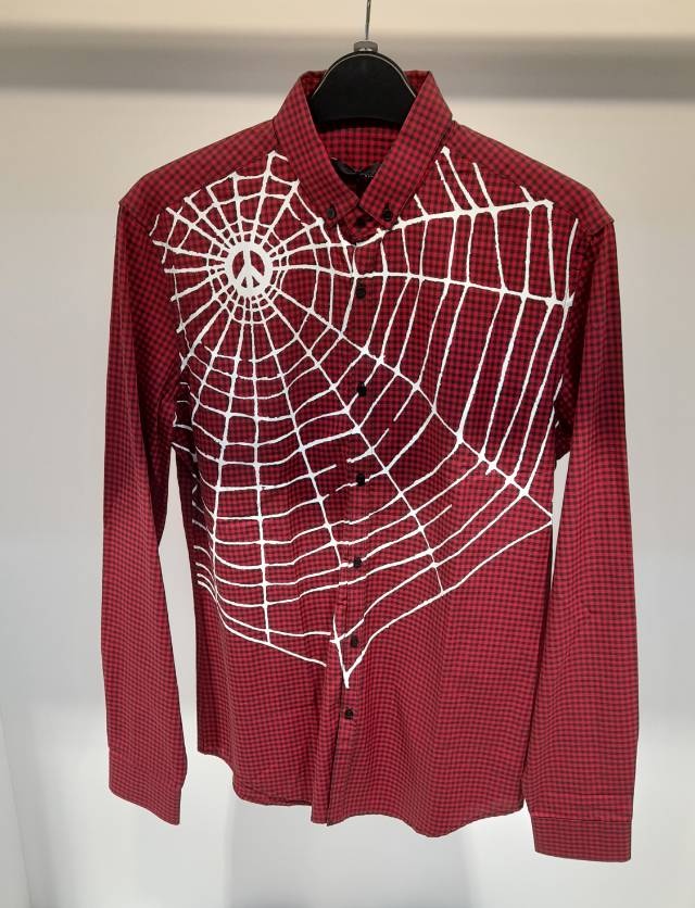 Moschino Printing Long-sleeved Shirt In Red