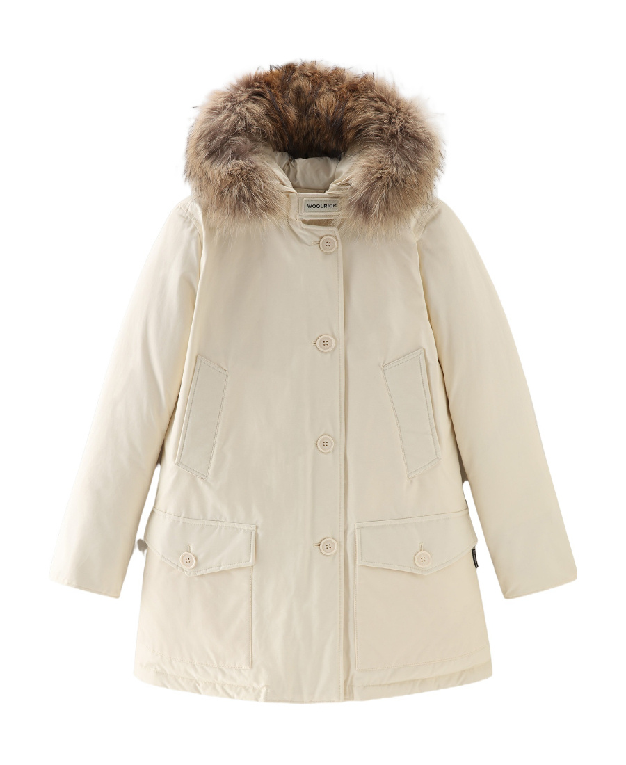 Shop Woolrich Logo Down Jacket In Nude