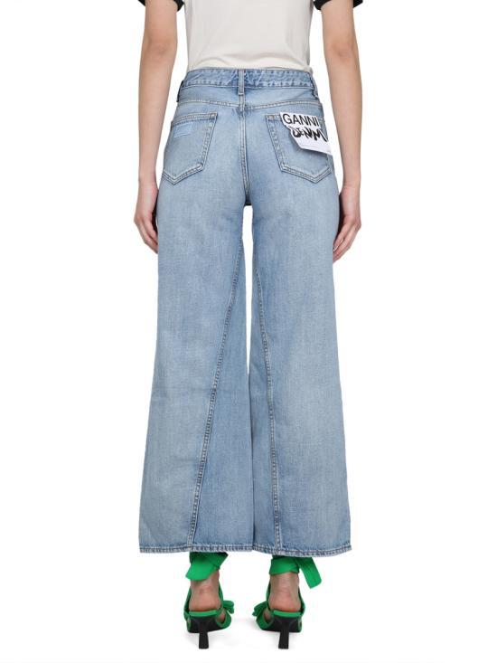Ganni High-rise Wide-leg Jeans In Blue