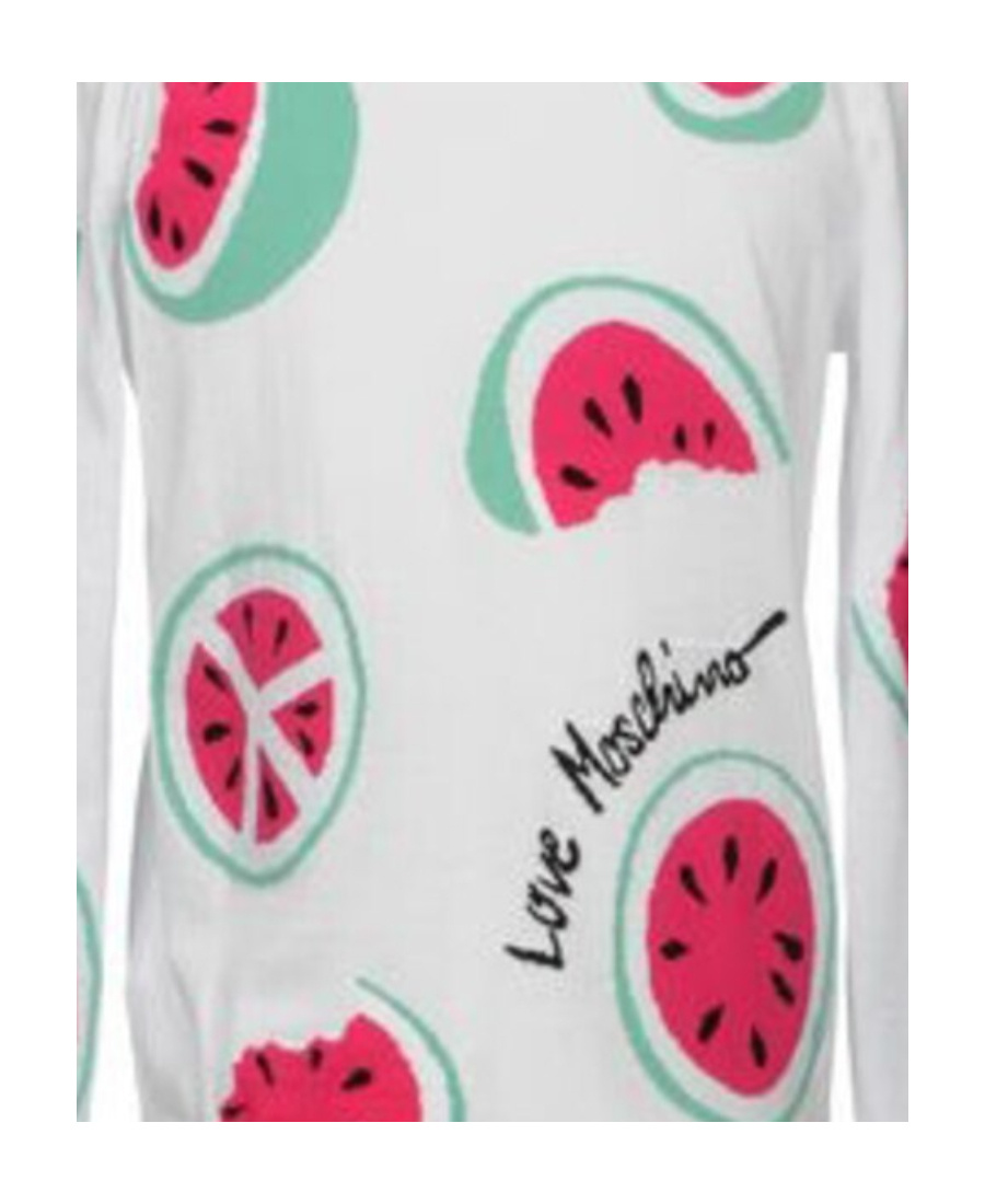 Moschino Printed Pattern Sweater In White