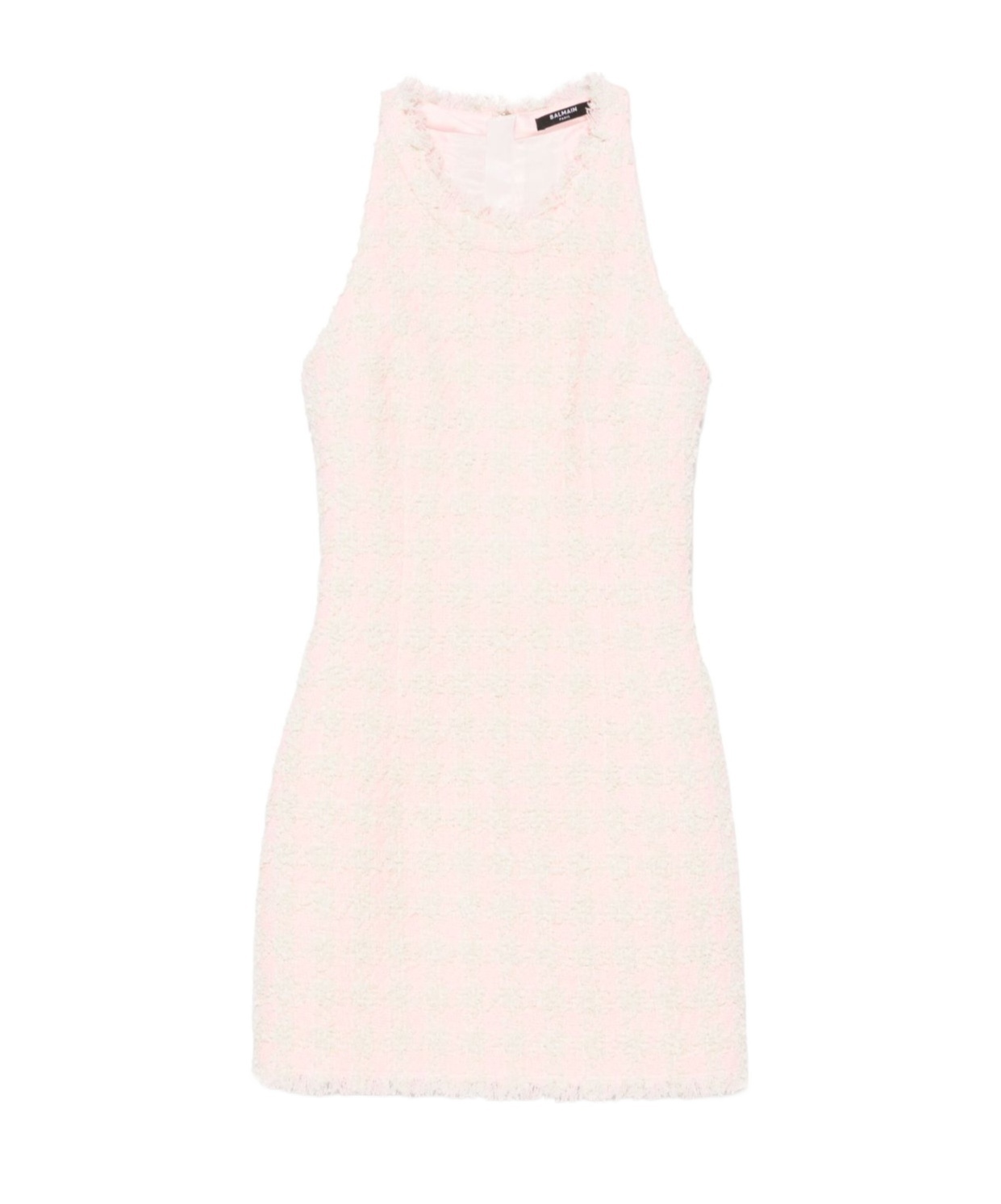 Balmain Tweed Mini Dress - Women's - Cotton/polyamide/acrylic/viscoseviscosecotton In White