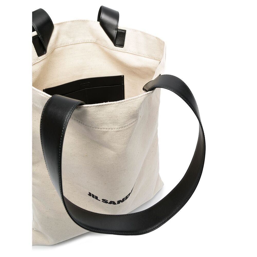 Shop Jil Sander Logo-print Tote Bag In White