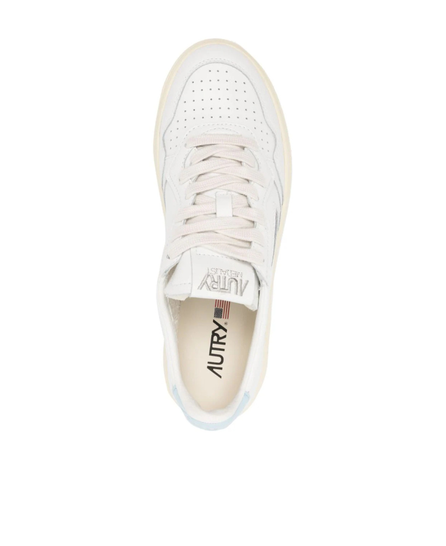 Autry 'medalist Low' White Sneakers With Logo Detail And Heel Tab In White