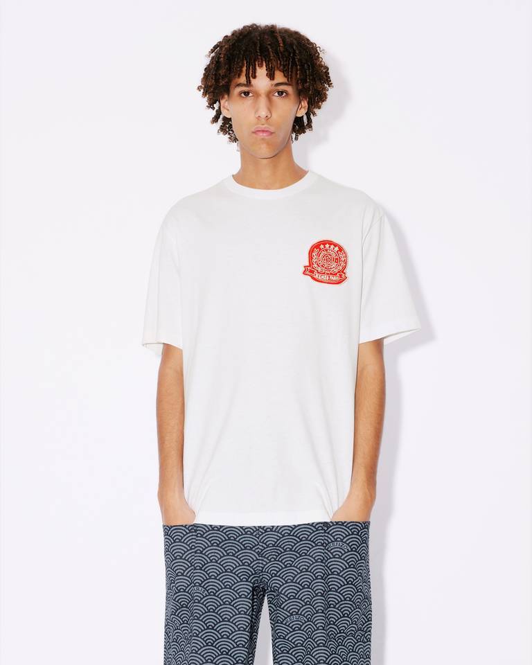 Kenzo Logo Embroidered Crewneck T-shirt In Nude
