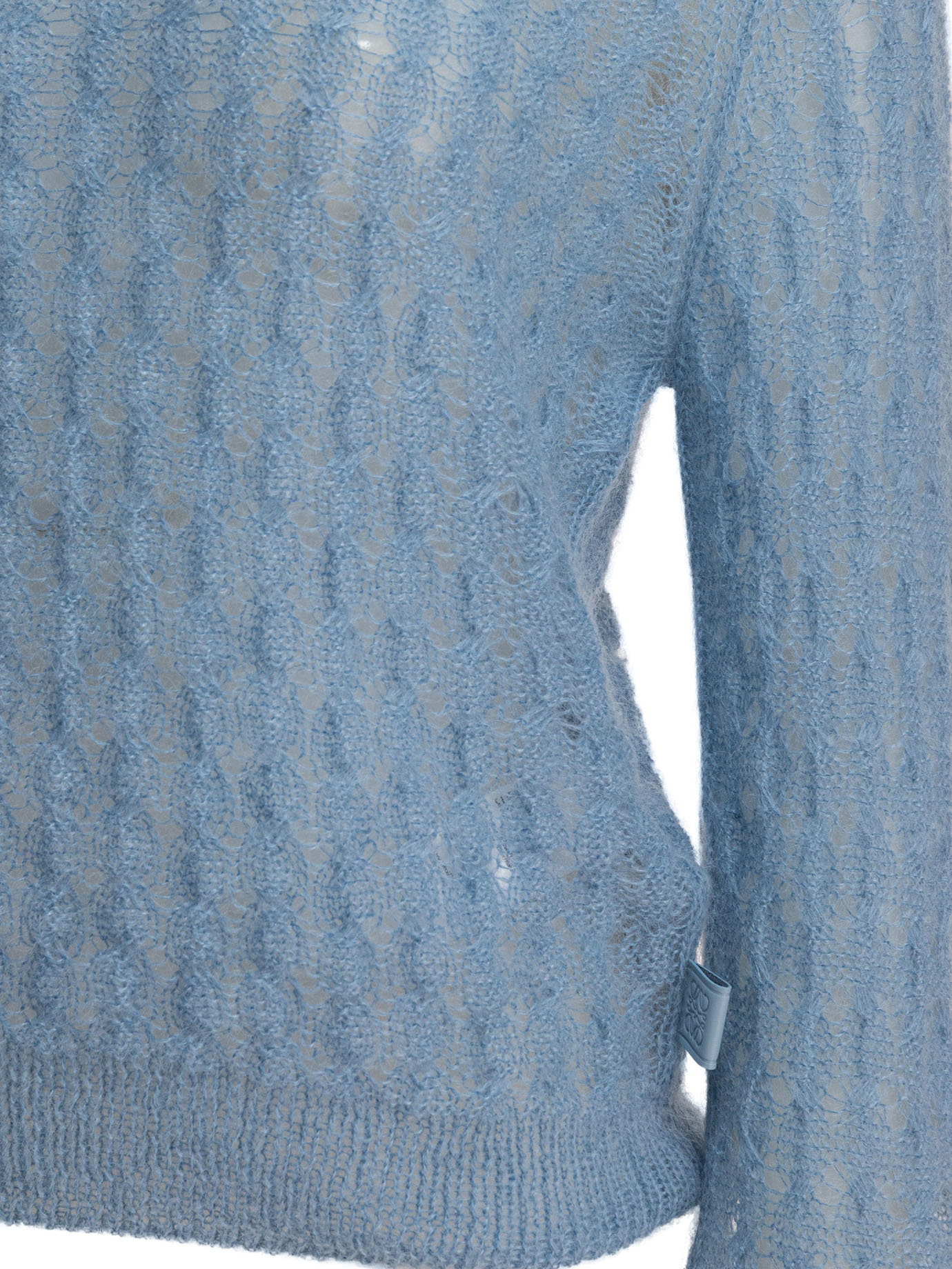 Loewe Mohair And Wool Blend Sweater Knitwear Light Blue In Blue