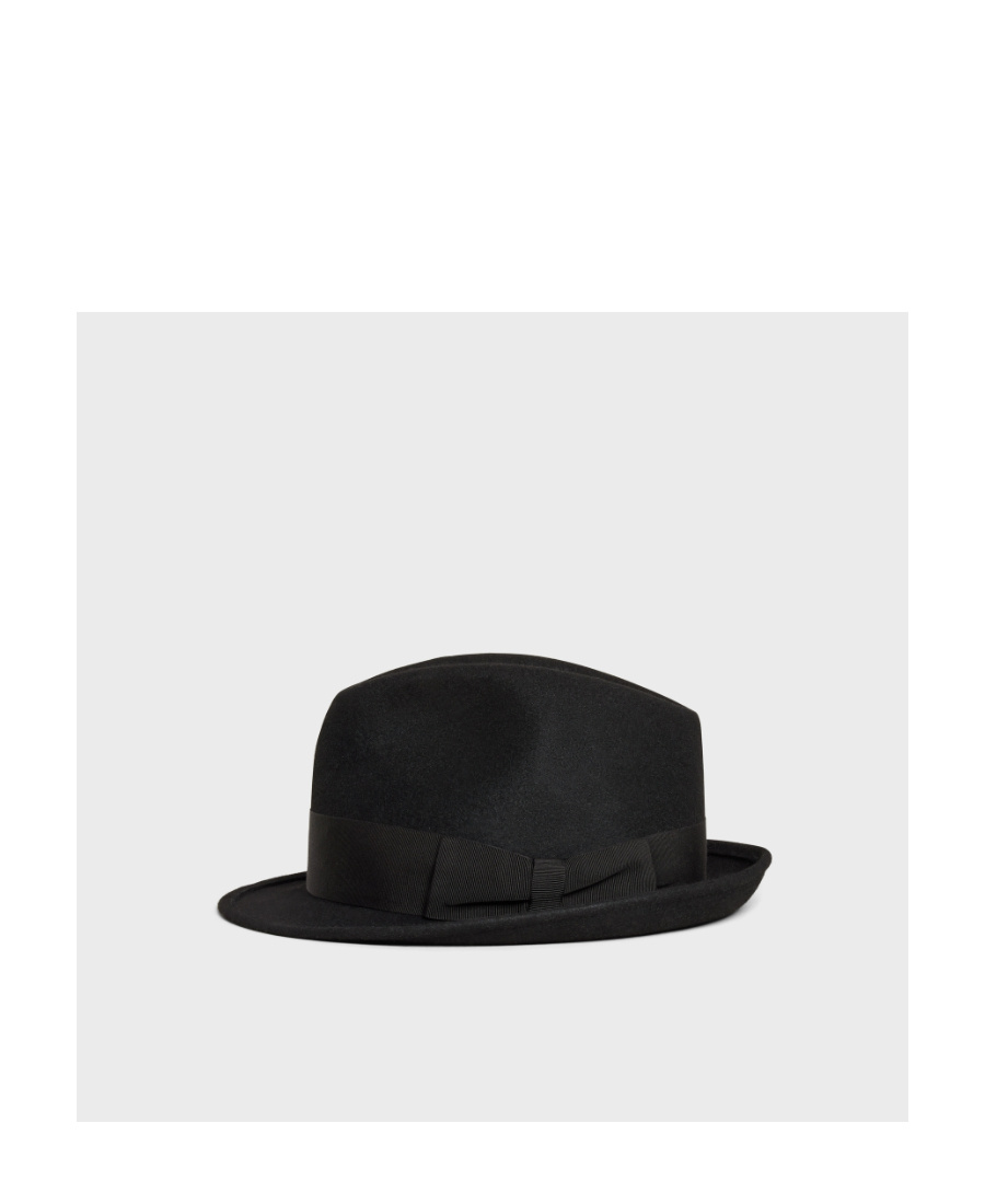 Celine Felt Wide-brimmed Hat In Black