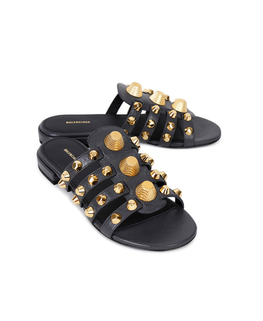 Balenciaga Rivet Detail Flip-flop In Black