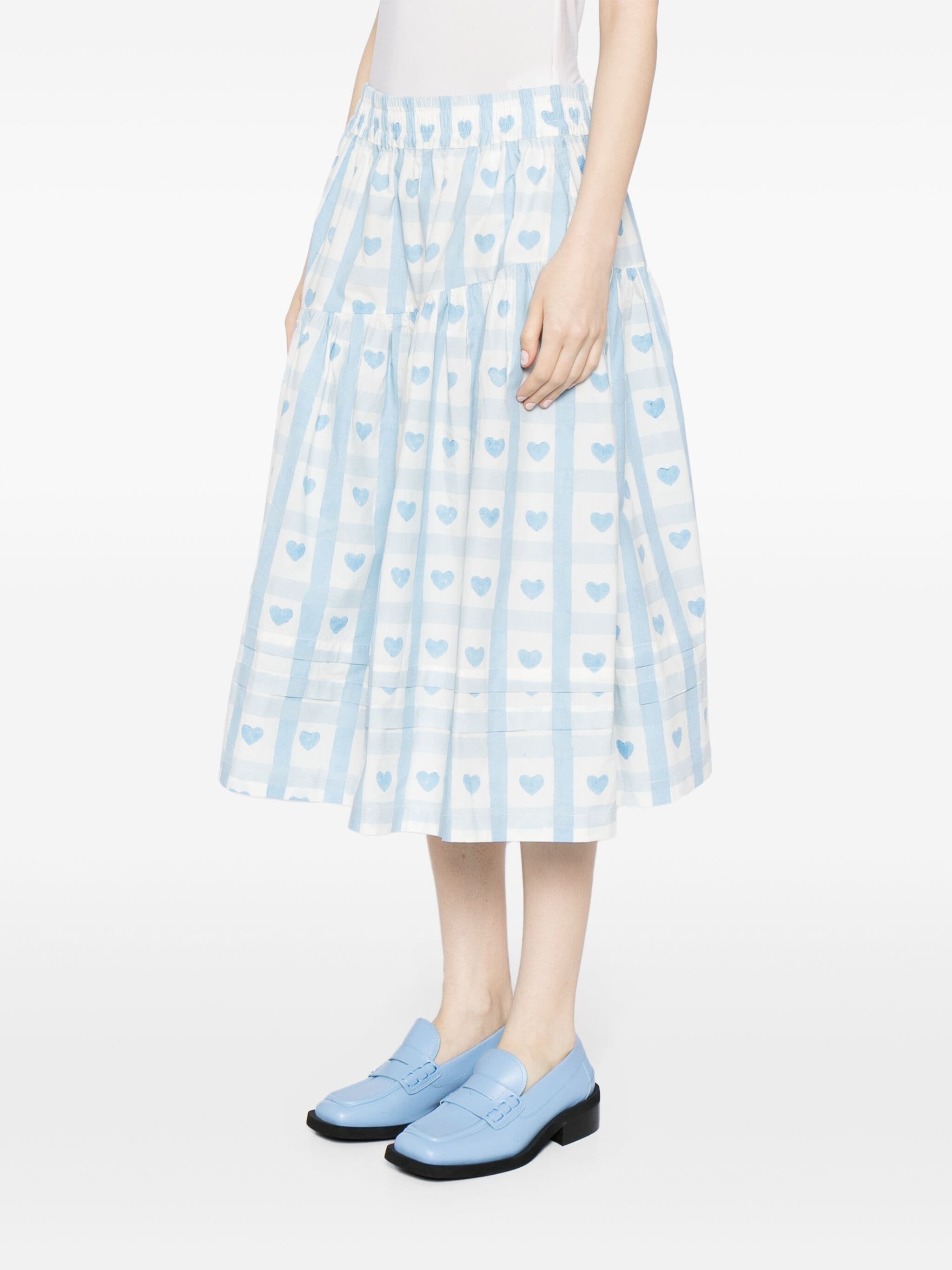 Shop Story Mfg. Juniper Midi Skirt In White