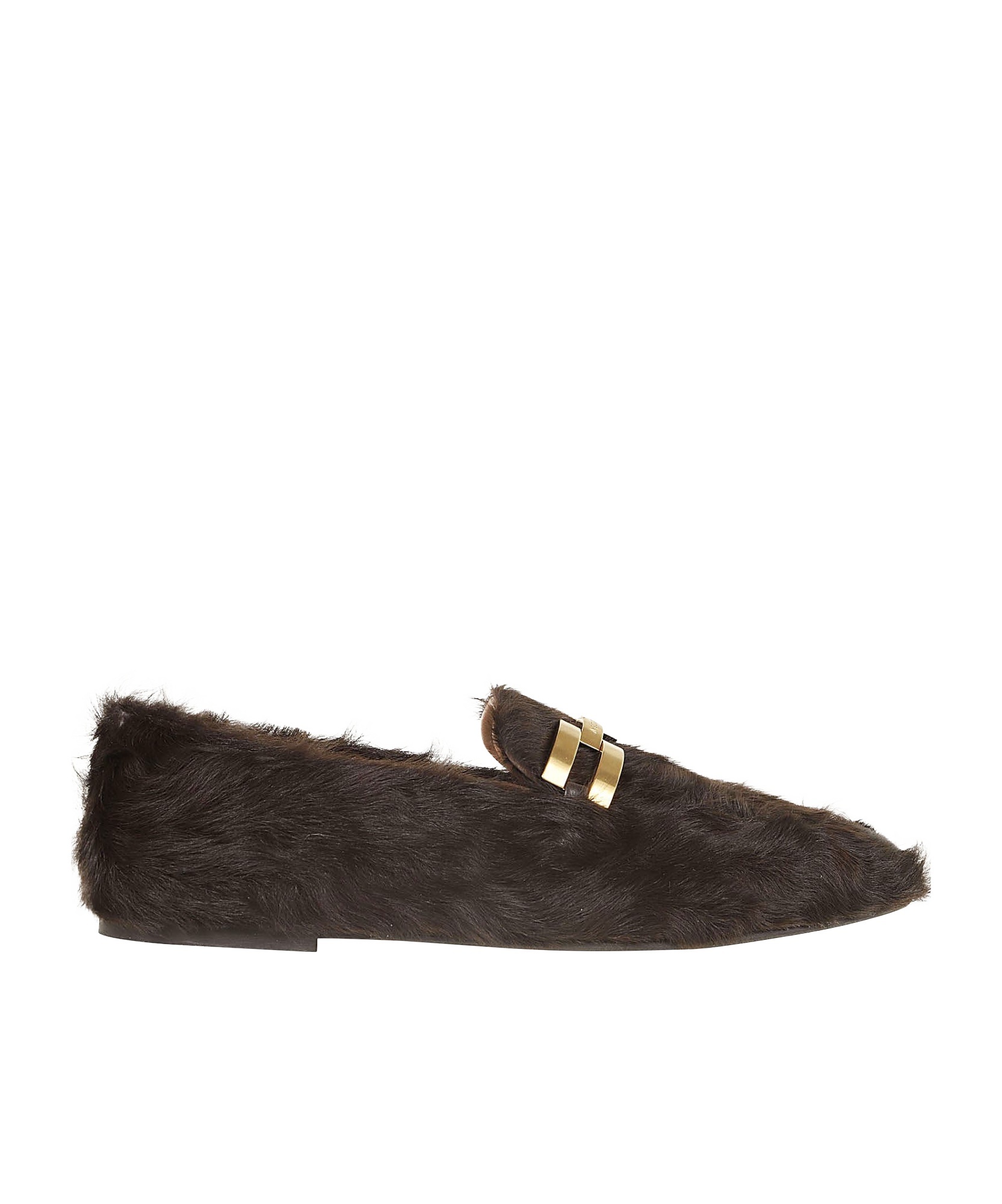 Aquazzura Furry Brandi Mocassins In Black