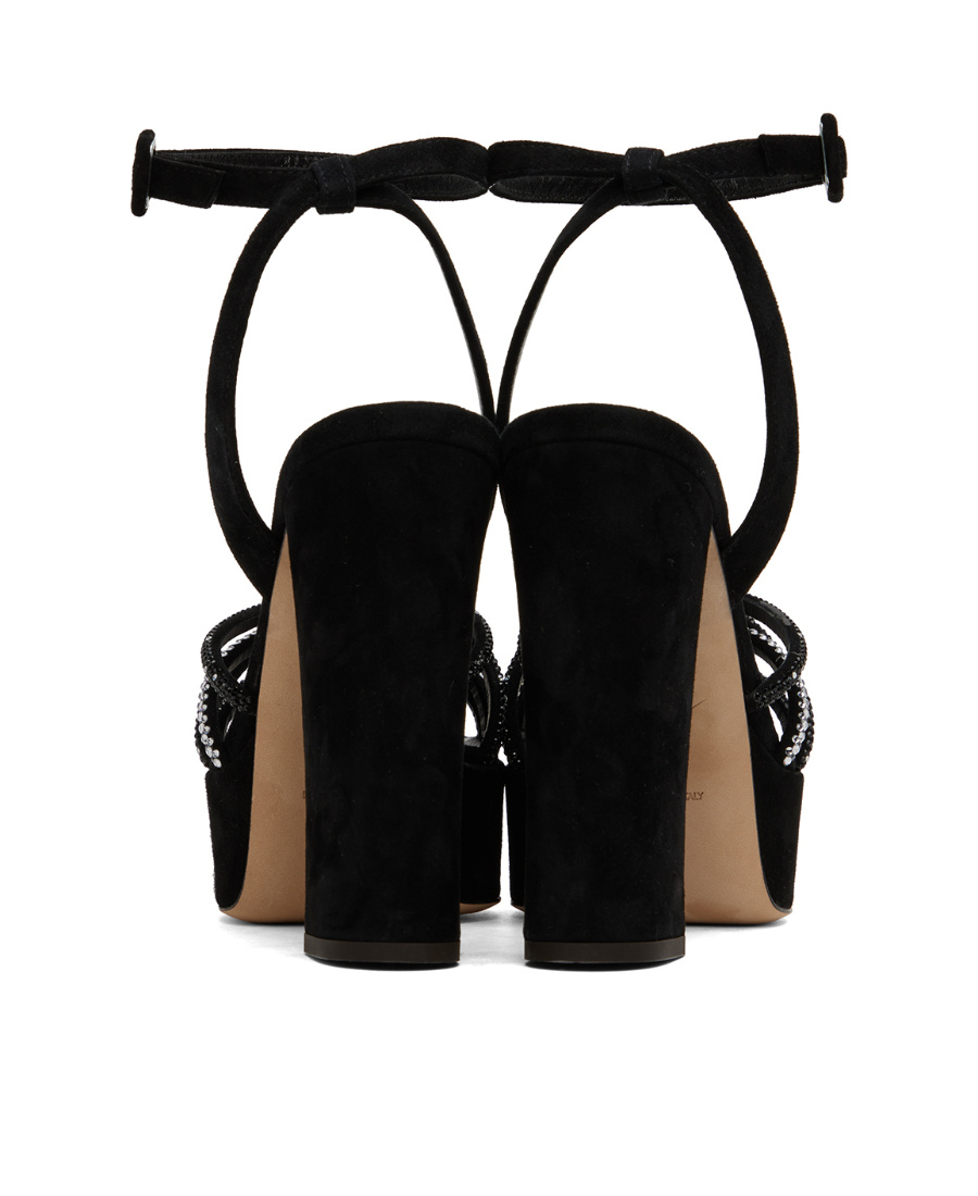Giuseppe Zanotti Crystal Ankle-strap Platform Sandals In Black
