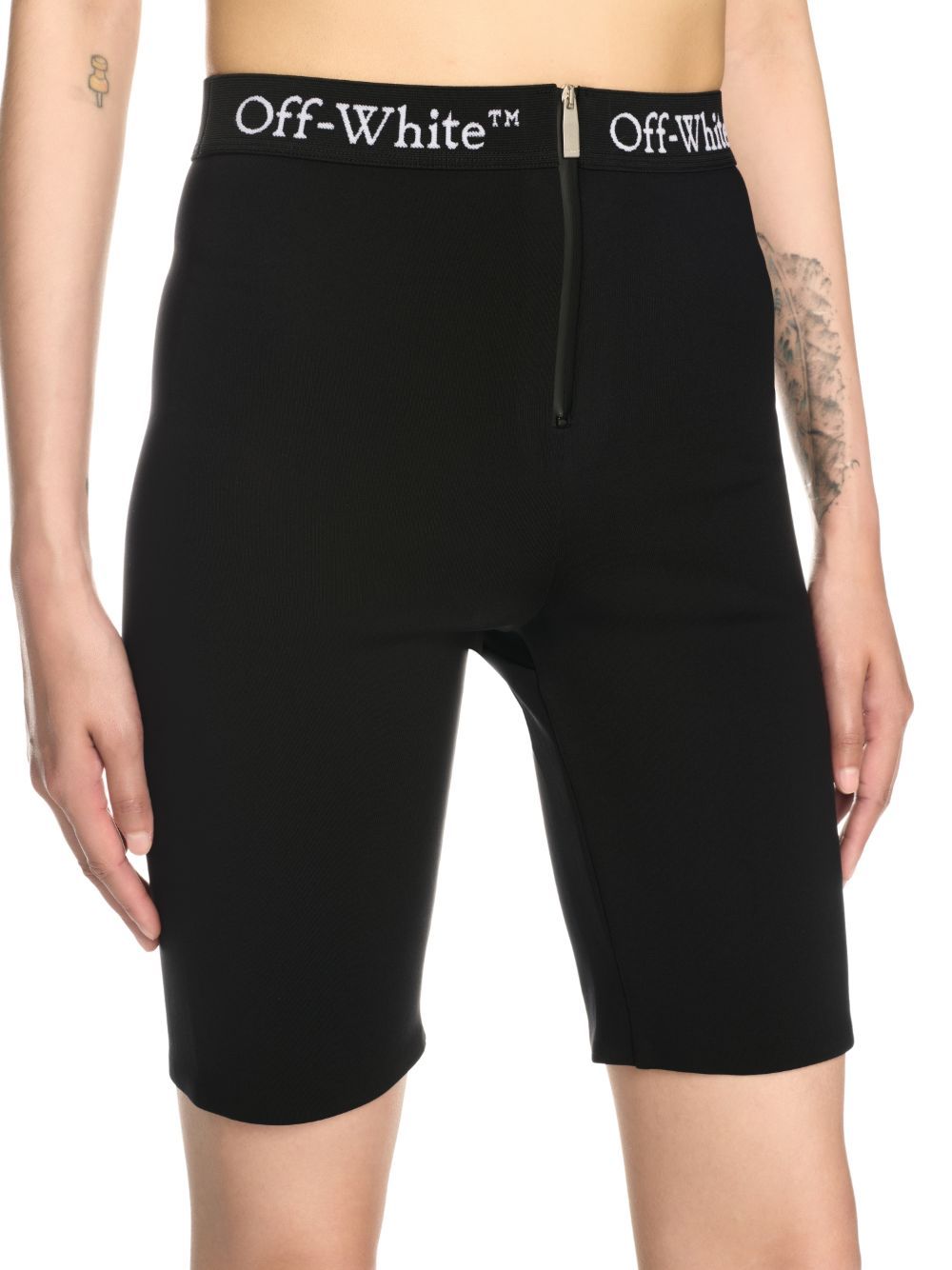 Off-white Off White Black Polyamide Blend Shorts In Black