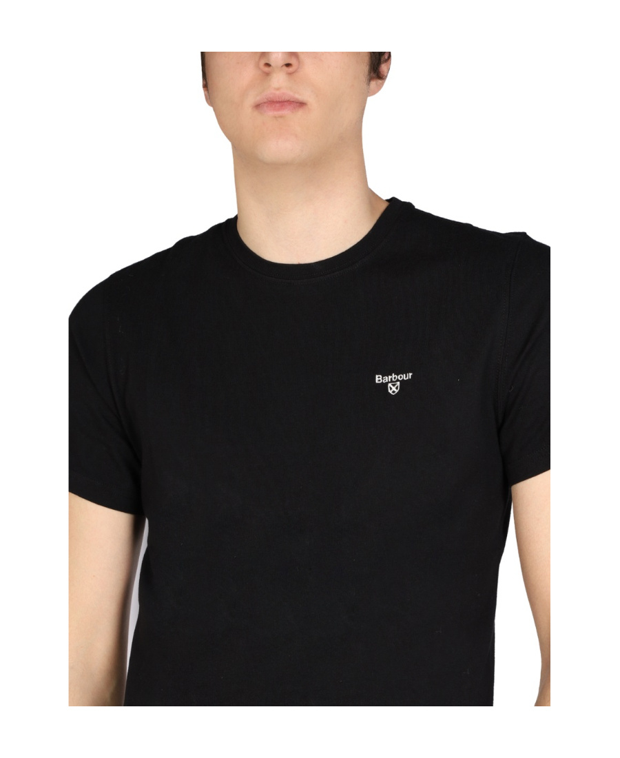 BARBOUR LOGO-EMBROIDERED COTTON T-SHIRT