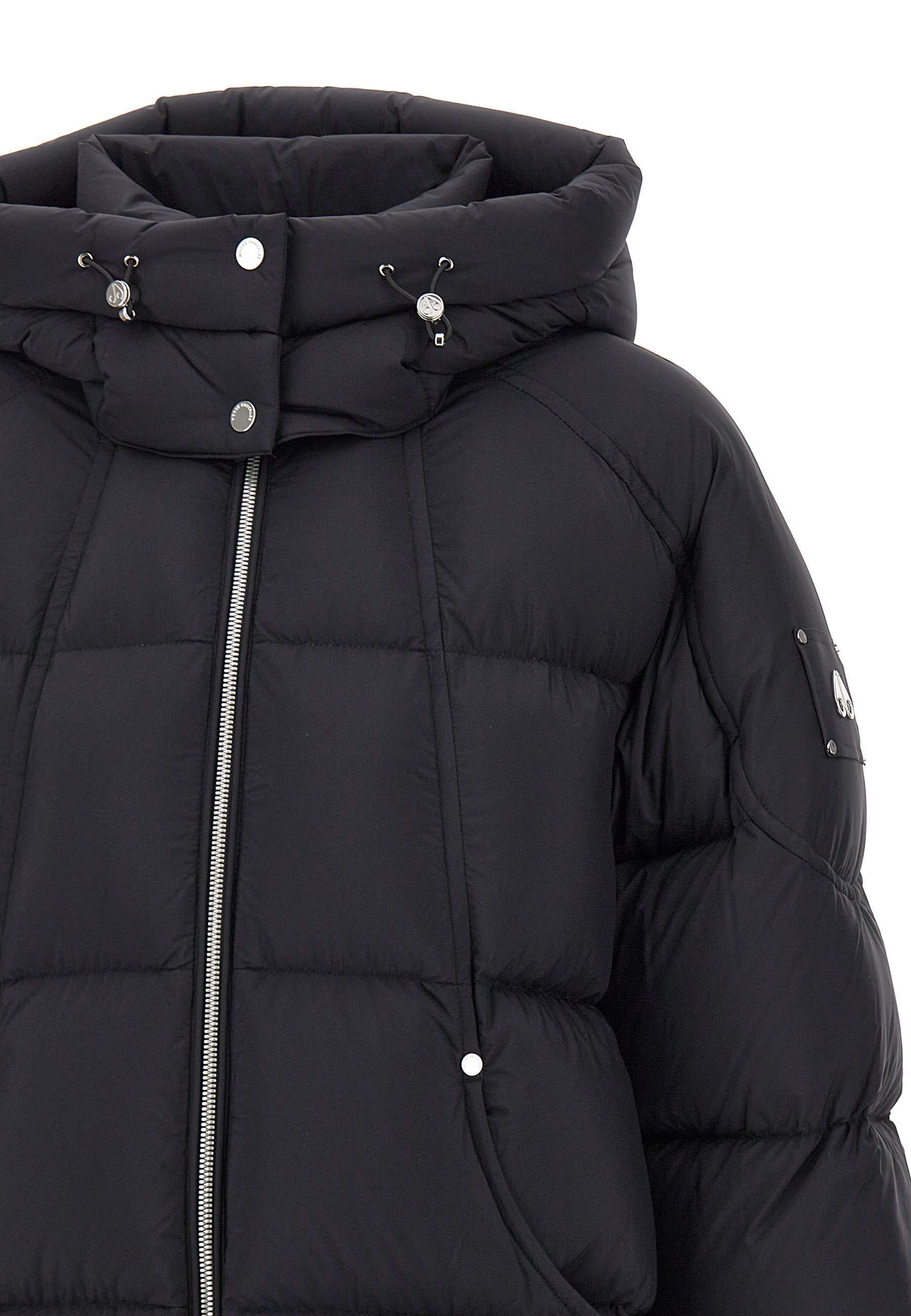 Moose Knuckles Removable-hood Puffer Jacket In Black