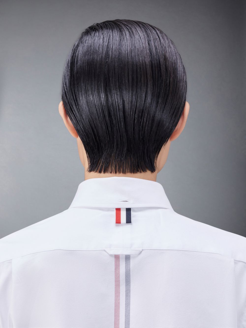 Thom Browne Logo-patch Buttoned Shirt In White