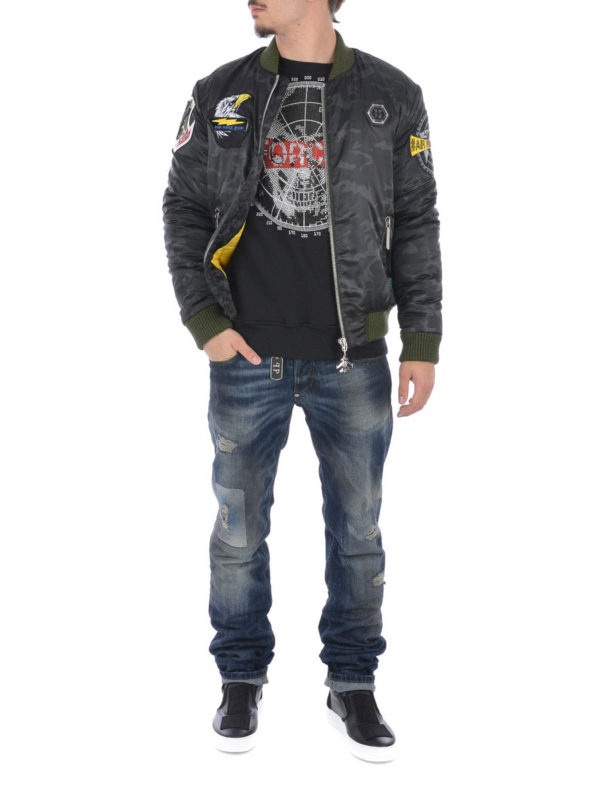 PHILIPP PLEIN LOGO CASUAL JACKET