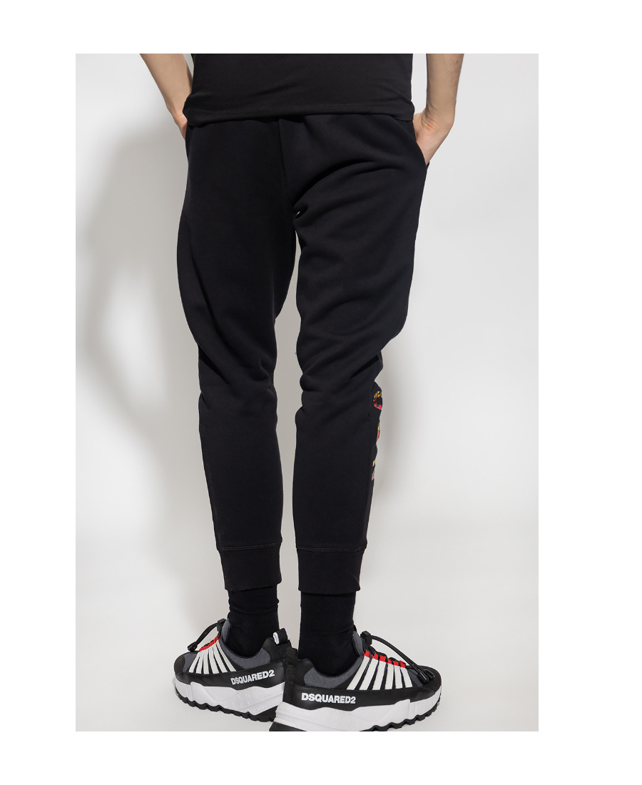 Dsquared2 Icon Logo Detail Track Pants In Black