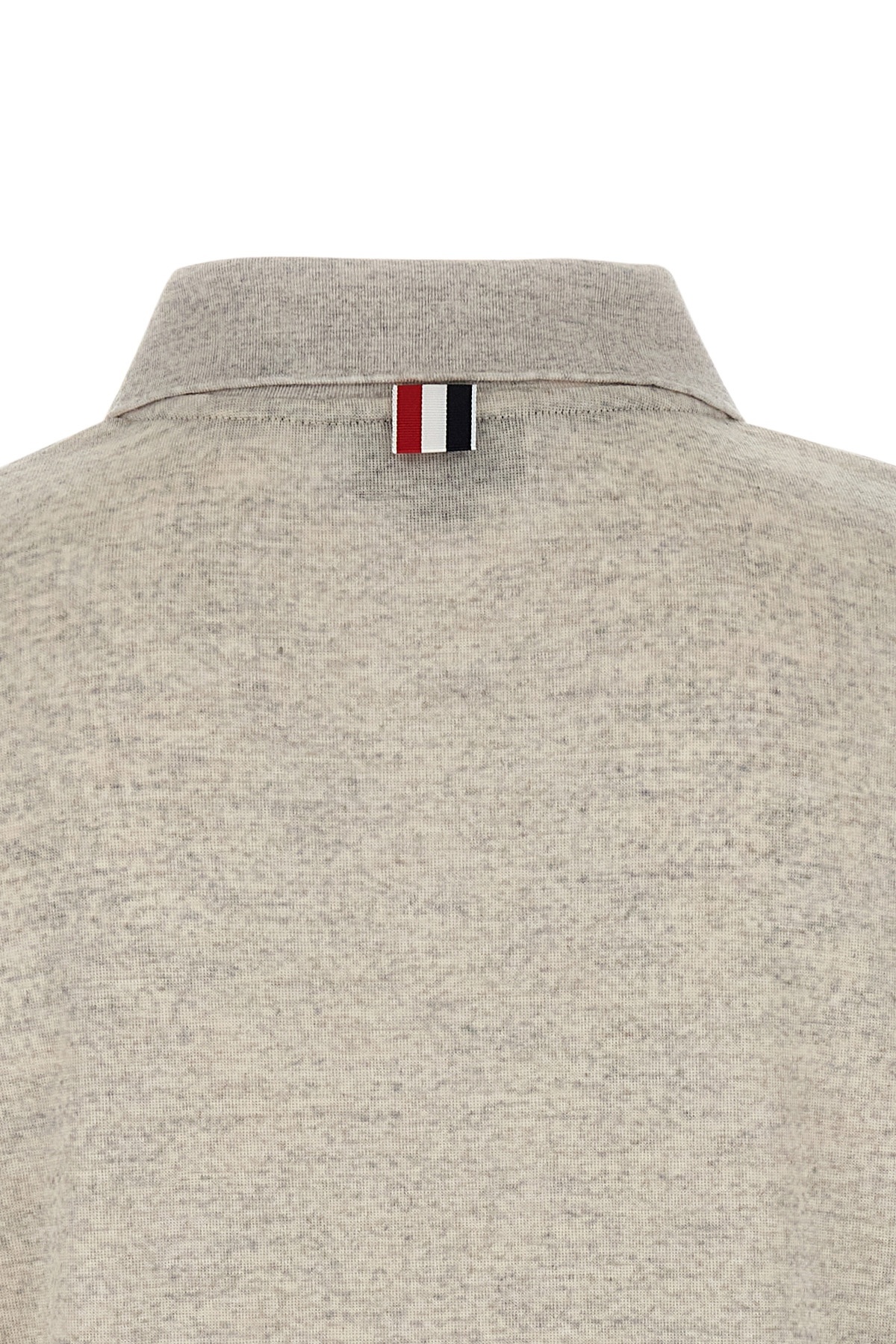 Thom Browne 4-bar Wool Polo Shirt In Gray