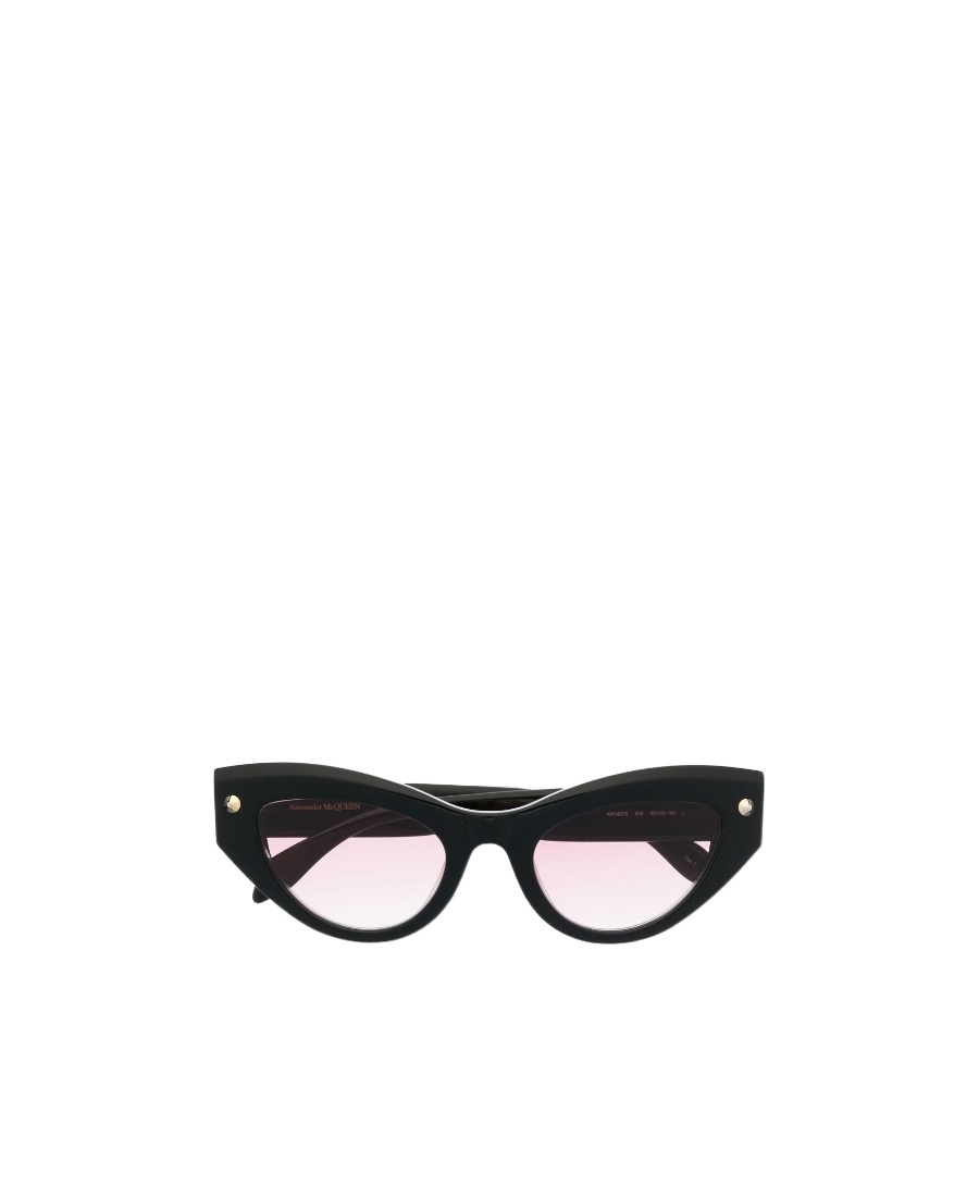 Alexander Mcqueen Logo Sunglasses In Black