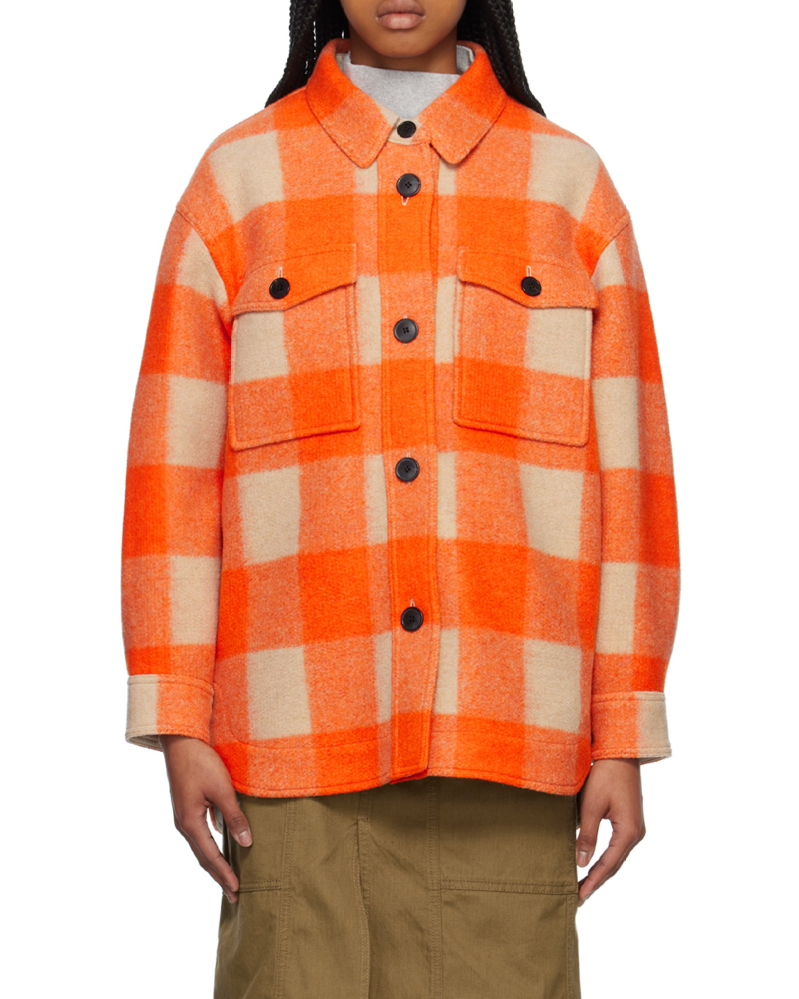 Isabel Marant Étoile Checkered Fleece Shirt Jacket