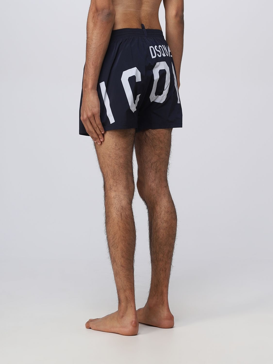 Dsquared2 Logo Beach Shorts In Black