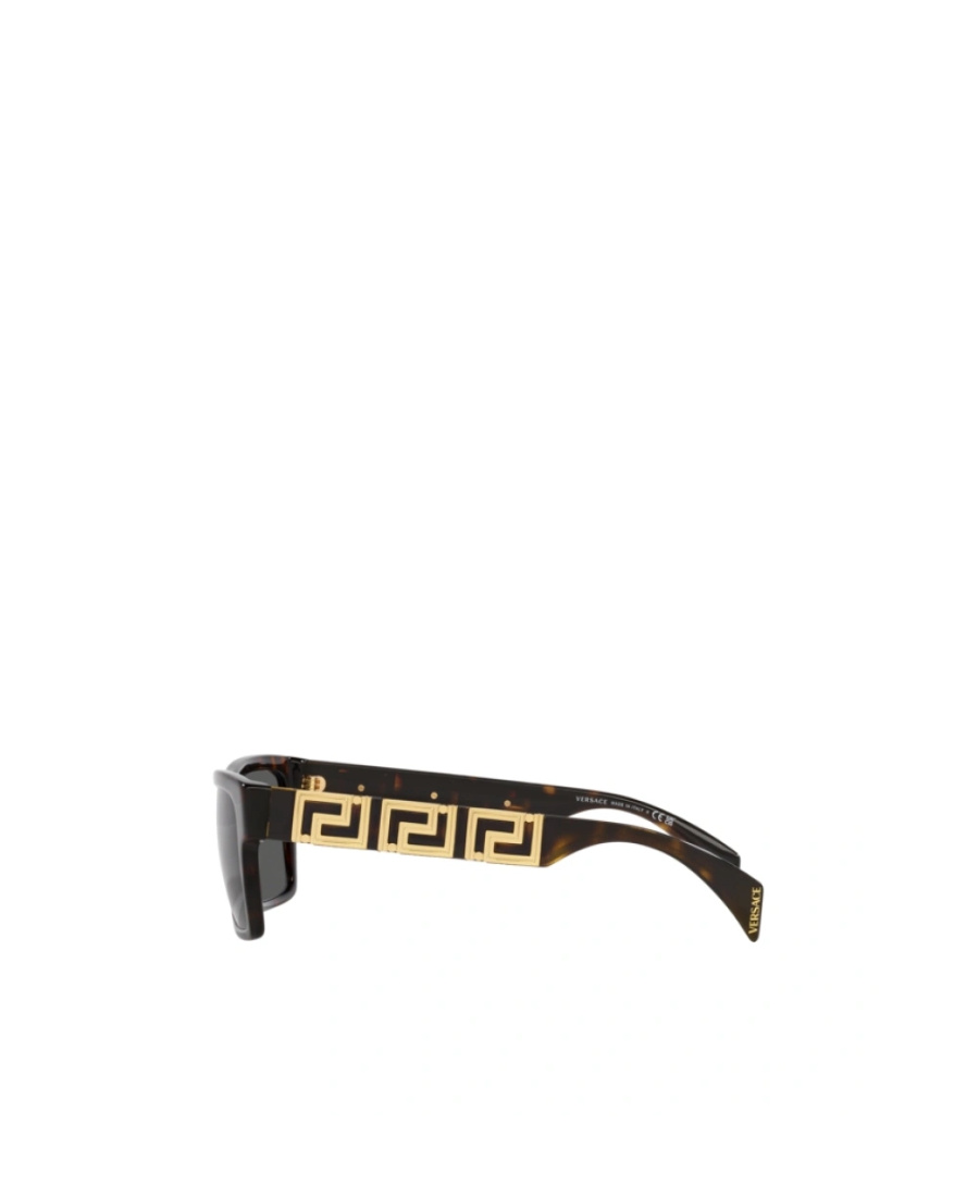 Versace Tortoiseshell-effect Square Frame Sunglasses In Black
