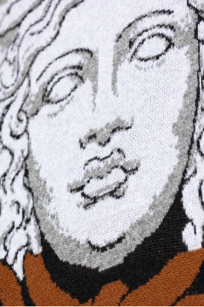 Versace Medusa Head Wool Sweater In Blue