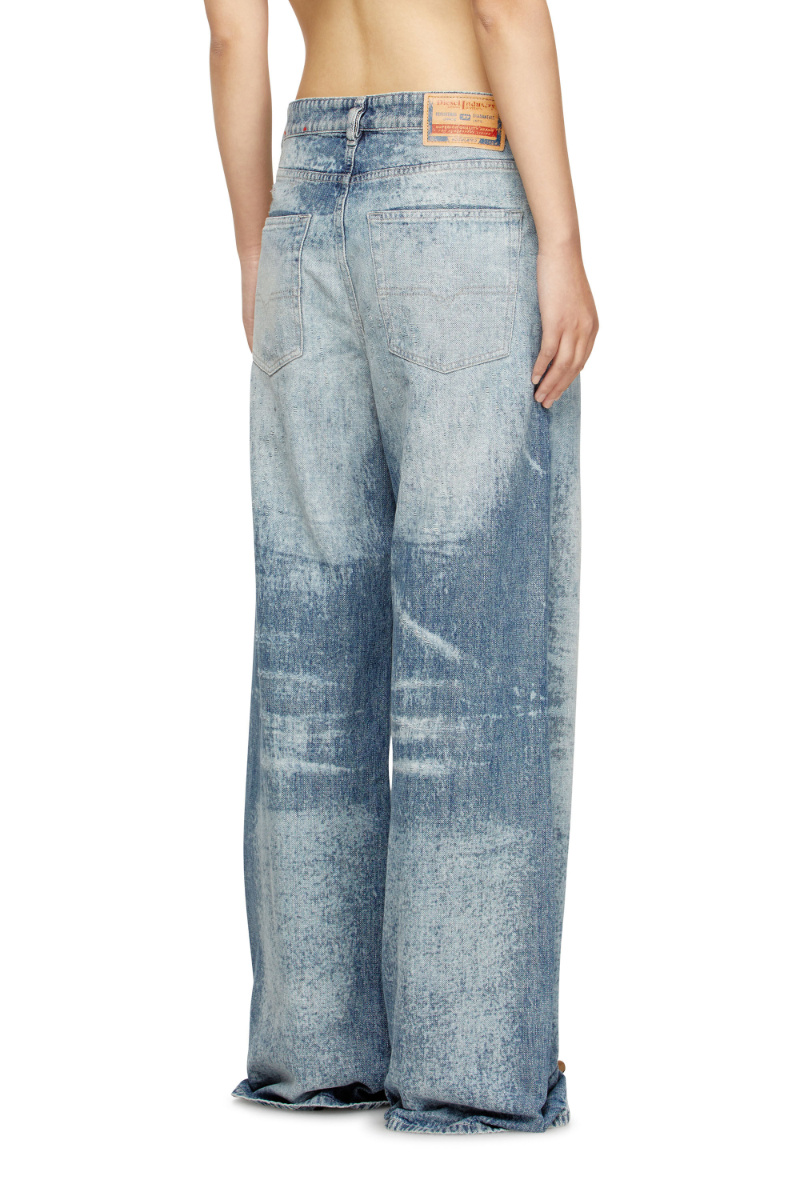 Diesel 1971 D-sent Jeans With Distressed Effect In Blue