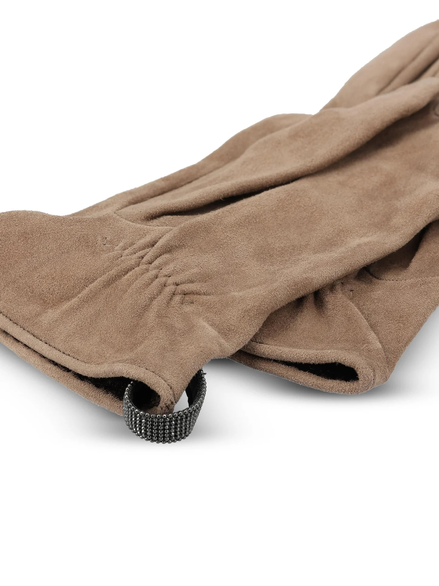 Brunello Cucinelli Monili Embellished Gloves In Neutral