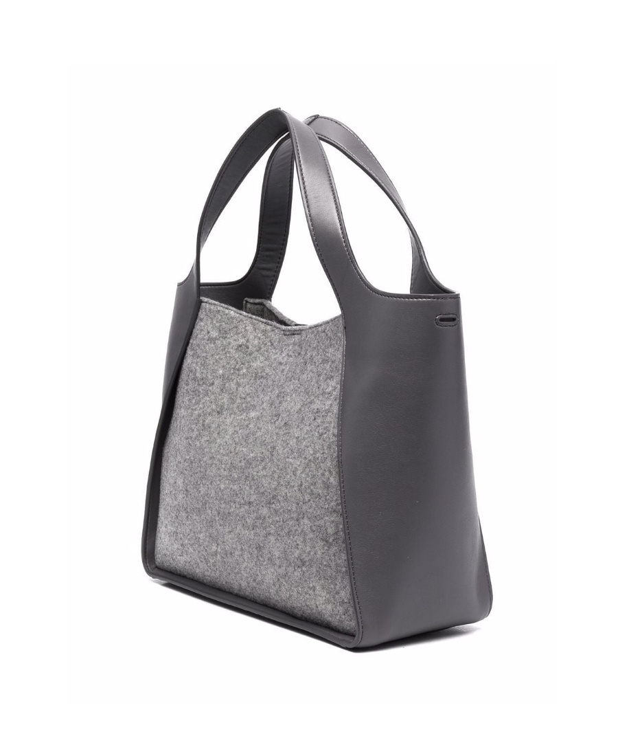 Stella Mccartney Eco Felt Top-handle Shoulder Bag In Gray